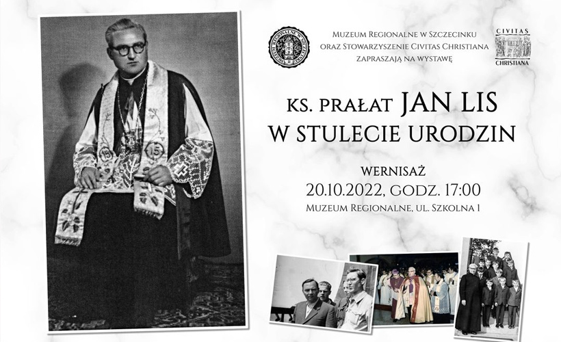 Zaproszenie na wystawę - Ks. Prałat Jan Lis w stulecie urodzin
